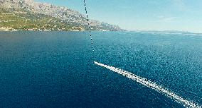 parasailing, Makarska Riviera, Croatia