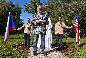 unveiling of memorial on occasion of 75 years since of U.S. bomber Liberator B-24 crash