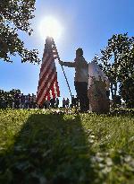 unveiling of memorial on occasion of 75 years since of U.S. bomber Liberator B-24 crash