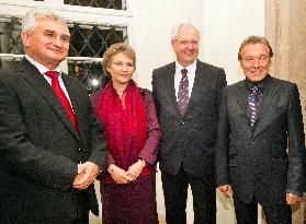 Detlef Lingemann, Ambassador, Karel Gott, singer, Milan Stech, Ute Lingemann