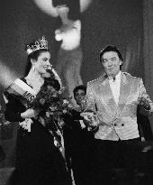 pop singer Karel Gott, Ivana Christova, Miss Czechoslovakia 1989