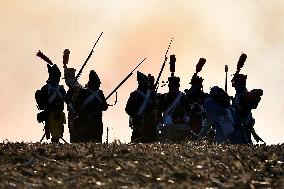 Battle of Austerlitz (Slavkov), 214th anniversary, soldiers, horses, Napoleonic army, Russo-Austrian coalition, army