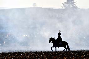 Battle of Austerlitz (Slavkov), 214th anniversary, soldiers, horses, Napoleonic army, Russo-Austrian coalition, army