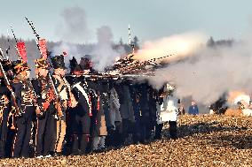 Battle of Austerlitz (Slavkov), 214th anniversary, soldiers, horses, Napoleonic army, Russo-Austrian coalition, army