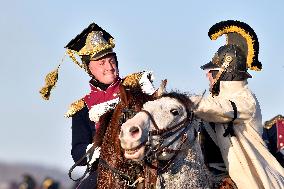 Battle of Austerlitz (Slavkov), 214th anniversary, soldiers, horses, Napoleonic army, Russo-Austrian coalition, army