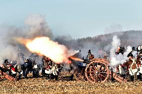 Battle of Austerlitz (Slavkov), 214th anniversary, soldiers, horses, Napoleonic army, Russo-Austrian coalition, army