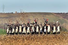 Battle of Austerlitz (Slavkov), 214th anniversary, soldiers, horses, Napoleonic army, Russo-Austrian coalition, army