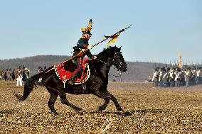 Battle of Austerlitz (Slavkov), 214th anniversary, soldiers, horses, Napoleonic army, Russo-Austrian coalition, army