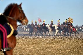 Battle of Austerlitz (Slavkov), 214th anniversary, soldiers, horses, Napoleonic army, Russo-Austrian coalition, army