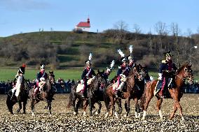 Battle of Austerlitz (Slavkov), 214th anniversary, soldiers, horses, Napoleonic army, Russo-Austrian coalition, army