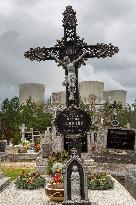 Cemetery, graveyard, Krtenov, Nuclear power plant Temelin