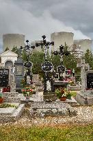 Cemetery, graveyard, Krtenov, Nuclear power plant Temelin