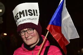 demonstration for Czech Prime Minister Andrej Babis's resignation in Decin