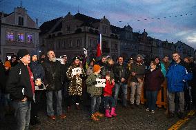 demonstration for Czech Prime Minister Andrej Babis's resignation in Domazlice