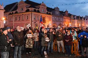 demonstration for Czech Prime Minister Andrej Babis's resignation in Domazlice