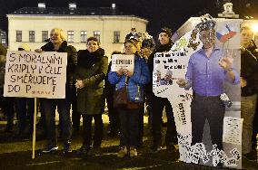 demonstration for Czech Prime Minister Andrej Babis's resignation in Turnov