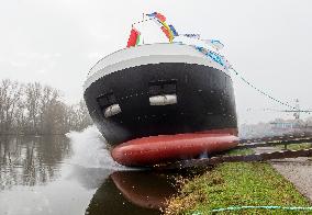 Boat, shipyards Barkmet Lhotka nad Labem, river Labe