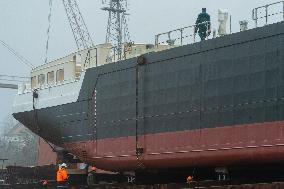 Boat, shipyards Barkmet Lhotka nad Labem, river Labe