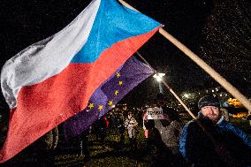 demonstration for Czech Prime Minister Andrej Babis's resignation in Budweis