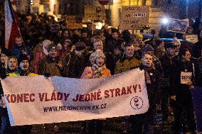 demonstration for Czech Prime Minister Andrej Babis's resignation in Budweis