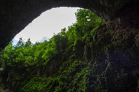 The Macocha Abyss, the Macocha Gorge, Moravian Karst, river