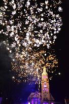 New Year firework, Prostejov, Czech Republic