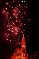 New Year firework, Prostejov, Czech Republic