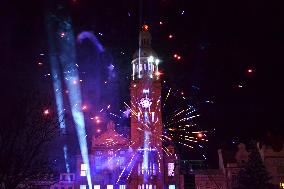 New Year firework, Prostejov, Czech Republic