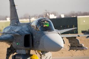 arrival of part of Czech unit from Baltic Air Policing 2019 and JAS-39 Gripens from Estonia, Gripen, multirole fighter aircraft