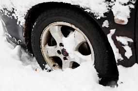 car, snow, tire, weather, winter, transportation, automobile