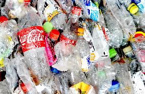 plastic waste, bottle, bottles, PET, waste sorting, Coca Cola