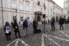 About 50 people protested against U.S. military interventions in Iran