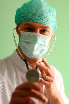 doctor, stethoscope, medical cap