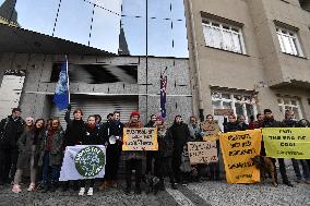 A demonstration to express solidarity with victims of fires in Australia, warn of climate policy, protection