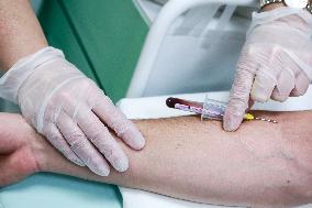 blood donor, sample, Hospital of St. Anna in Brno