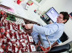 blood donor, bag, Hospital of St. Anna in Brno