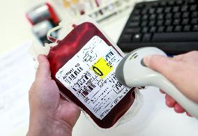 blood donor, bag, Hospital of St. Anna in Brno
