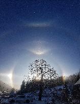 a double halo, atmospheric optical phenomenon