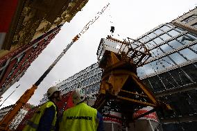 Prague, Wenceslas Square, The Flow Building, construction site