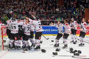 The Swedish team Frolunda, winner, ice-hockey Champions League, hockey players