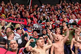 The Swedish team Frolunda fans, fan, winner, ice-hockey Champions League, hockey players