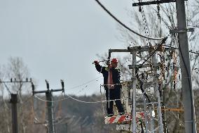 storm Ciara (Sabine), power line, lines