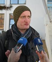 Jakub Patocka, journalist, opponents, people, protest against Czech Ombudsman Krecek