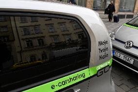 VW e-up! carsharing company GreenGo, car, share, Prague