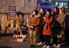Public gathering commemorating murder of Slovak investigative journalist Jan Kuciak