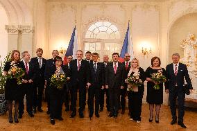 President Milos Zeman meets government of PM Andrej Babis
