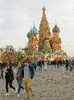 Cathedral of Saint Basil the Blessed or Saint Basil's Cathedral, Red Square