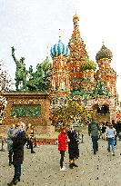 Cathedral of Saint Basil the Blessed or Saint Basil's Cathedral, Red Square