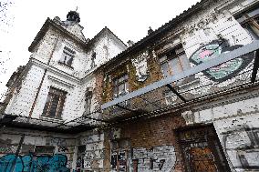 abandoned Praha-Vysehrad Railway Station