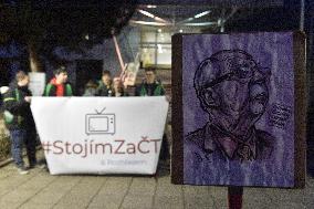 Protest event, Million Moments for democracy, Brno Together, against Stanislav Krecek ombudsman